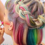 Multicolored Hairstyle and Beauty Treatment