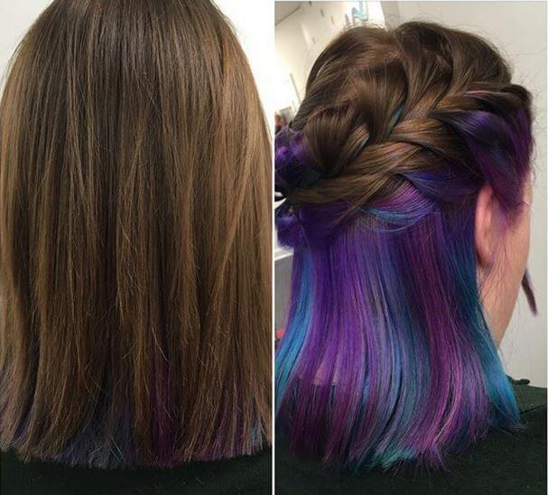Hidden Hair Colour Ideas With Underlights & Hidden Rainbow Hair - Strut Hair  and Beauty