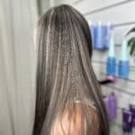Long Dark Hair With Highlights