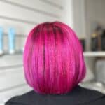 Woman With A Hot Pink Bob