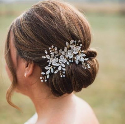 bride with a classic chignon hairstyle